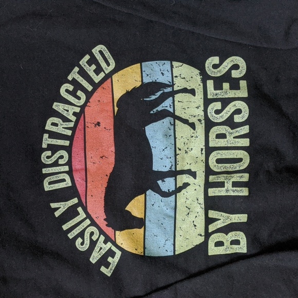 Horse equestrian sweatshirt black - Picture 2 of 2